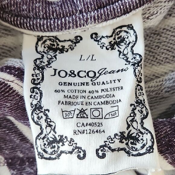 Striped Purple Hoodie Sweater with Drawstring - Picture 6 of 9